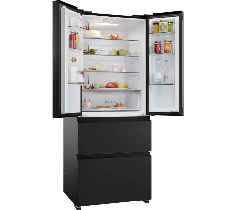 HAIER FD 70 Series 3 HFR3718ENPT Fridge Freezer - Slate Black