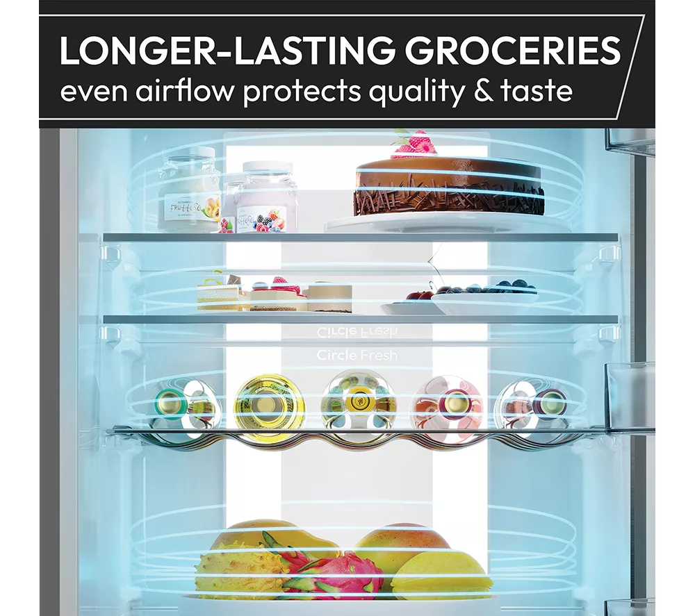 HOOVER HONCQ2T618AWK 60/40 Fridge Freezer - White