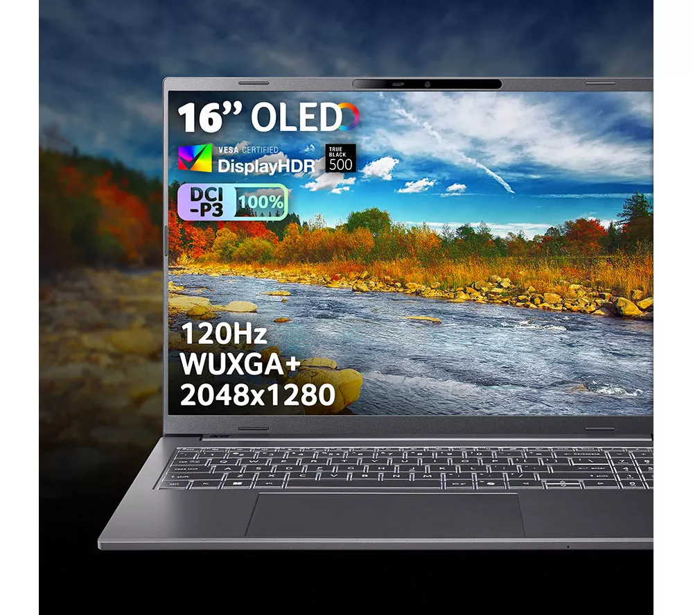 ACER Aspire 16 AI OLED 16" Laptop, Copilot+ PC - AMD Ryzen AI 7, 1 TB SSD, Grey