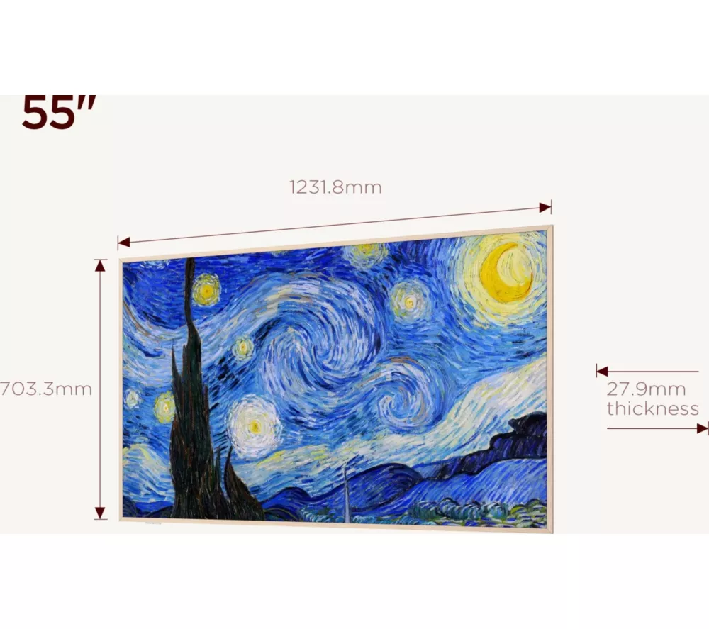 TCL NXTVISION A300W 55" QLED 4K HDR Smart Google TV - 55A300W-UK