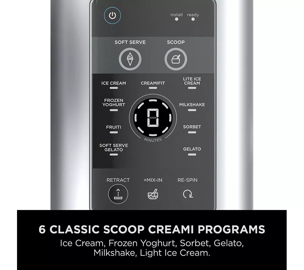NINJA Swirl by CREAMi NC701UK 13-in-1 Ice Cream & Frozen Dessert Maker - Silver