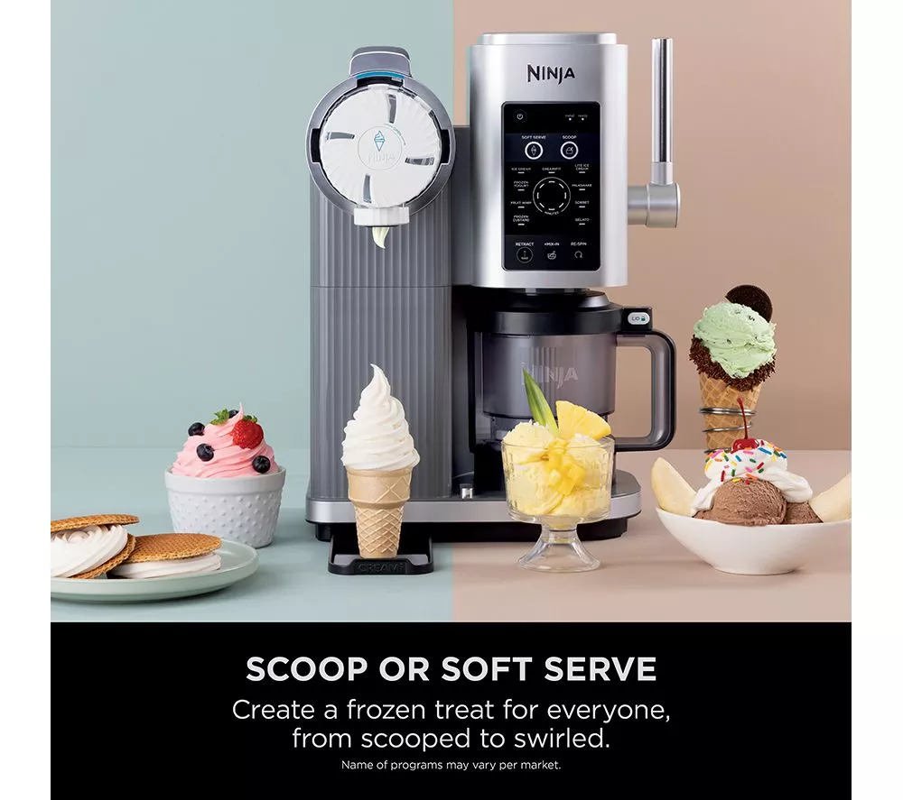 NINJA Swirl by CREAMi NC701UK 13-in-1 Ice Cream & Frozen Dessert Maker - Silver