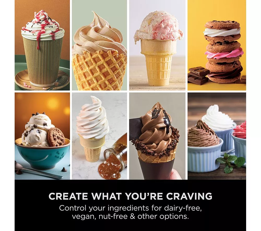 NINJA Swirl by CREAMi NC701UK 13-in-1 Ice Cream & Frozen Dessert Maker - Silver