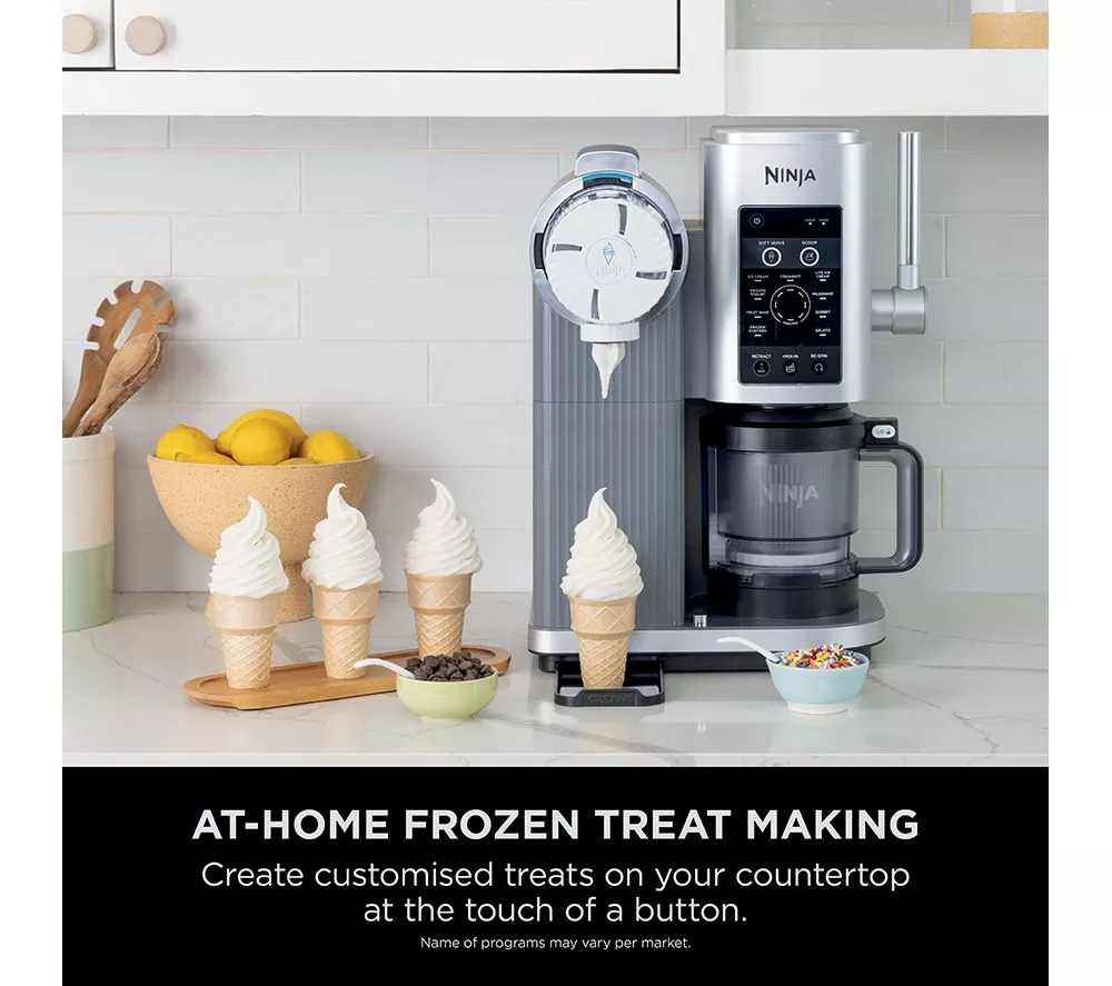NINJA Swirl by CREAMi NC701UK 13-in-1 Ice Cream & Frozen Dessert Maker - Silver