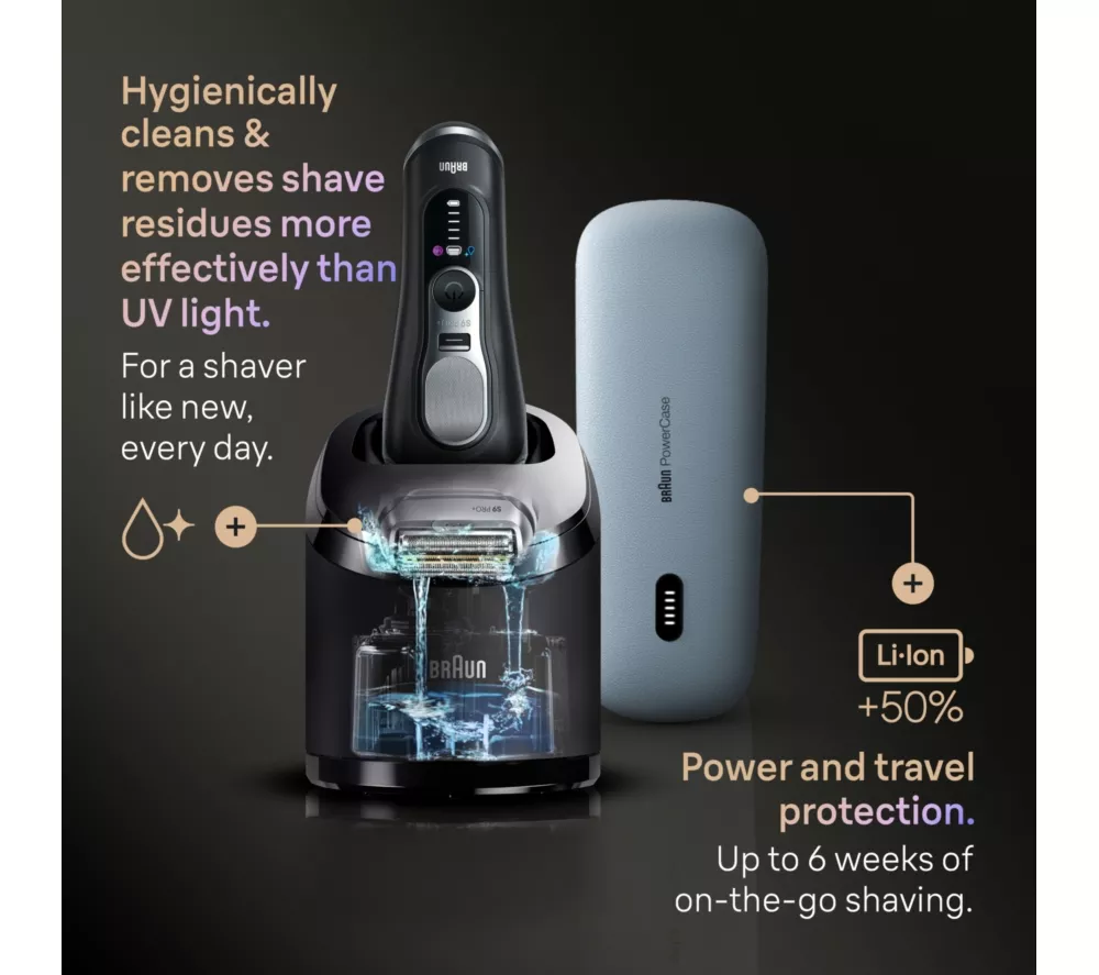 BRAUN Series 9 Pro+ 9670cc Wet & Dry Electric Shaver - Black