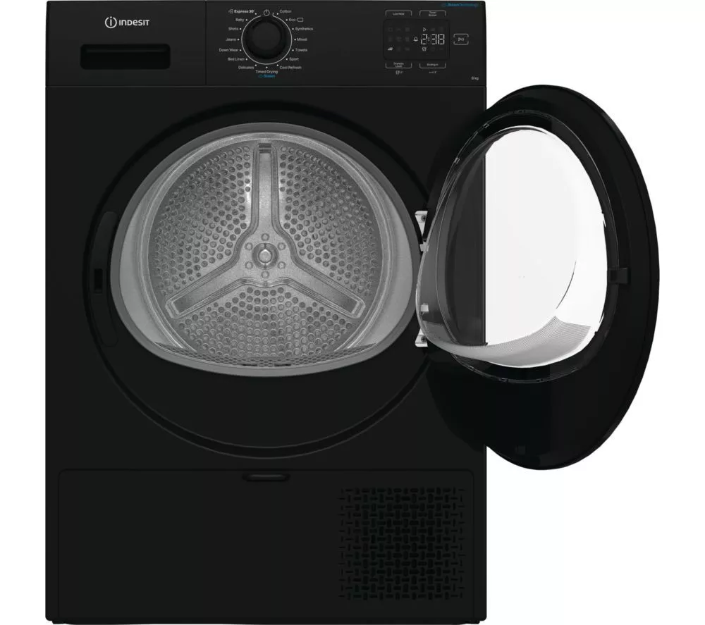 INDESIT C YSD 82D BB UK kg Heat Pump Tumble Dryer - Black