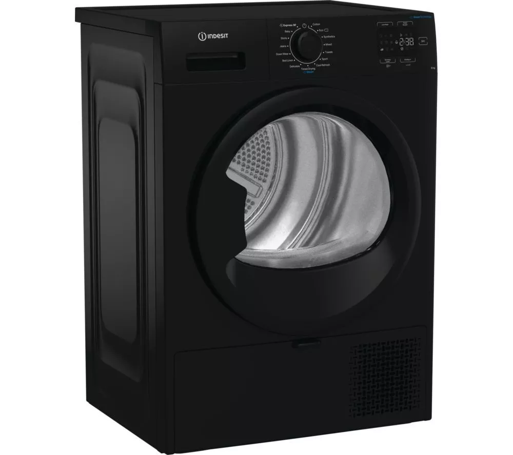 INDESIT C YSD 82D BB UK kg Heat Pump Tumble Dryer - Black