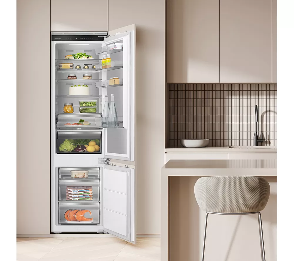 HISENSE RB5B280SSWC Integrated Smart 70/30 Fridge Freezer - Fixed Hinge