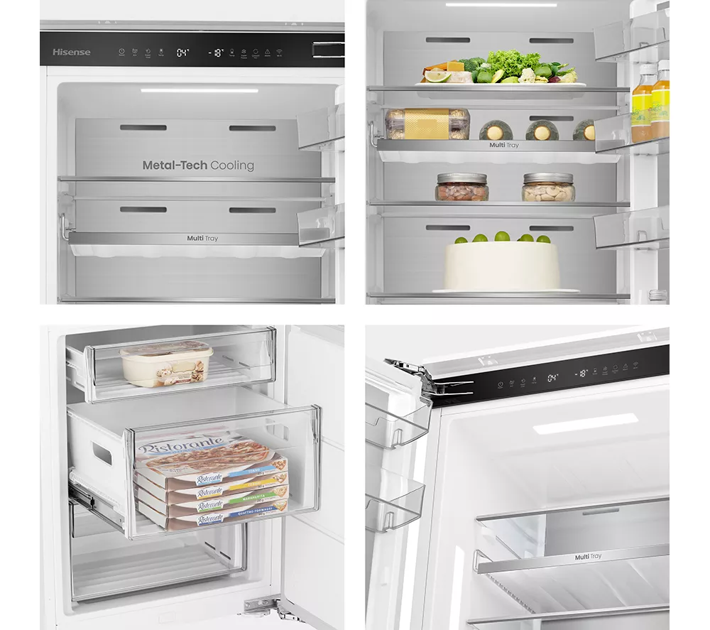 HISENSE RB5B280SSWC Integrated Smart 70/30 Fridge Freezer - Fixed Hinge