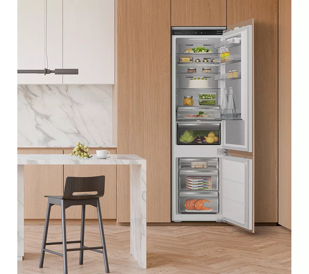 HISENSE RB5B280SSWC Integrated Smart 70/30 Fridge Freezer - Fixed Hinge