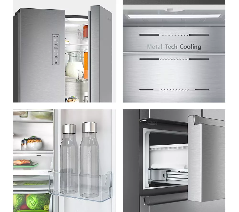 HISENSE PureFlat RF632N4AIC1 Smart Fridge Freezer - Stainless Steel