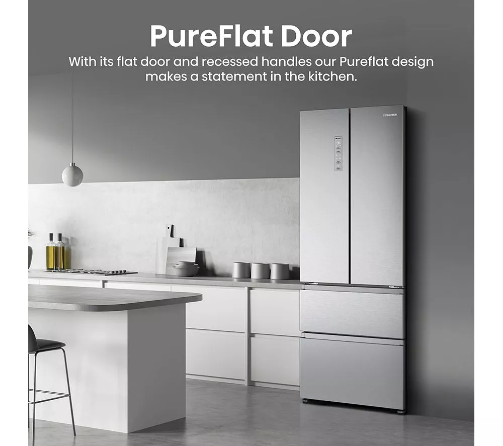 HISENSE PureFlat RF632N4AIC1 Smart Fridge Freezer - Stainless Steel