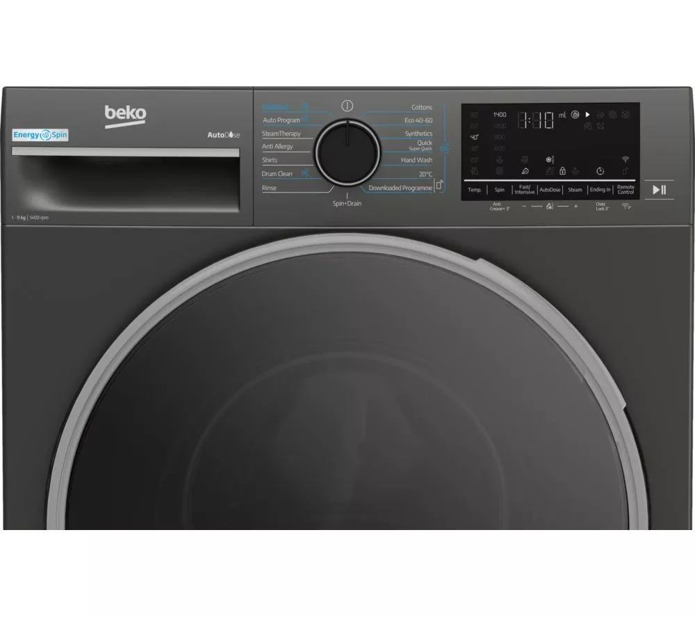 BEKO B5W5941BDG 9 kg 1400 Spin Washing Machine – Graphite