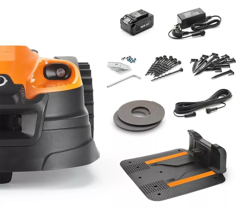 LAWNMASTER OcuMow 18 MX 24V VBRM18AMDR-01 Robotic Lawn Mower - Orange & Black