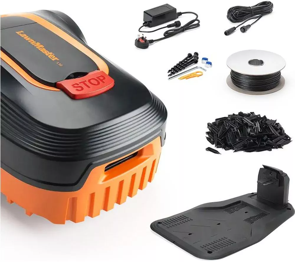 LAWNMASTER L10-01 Robotic Lawn Mower - Black & Orange