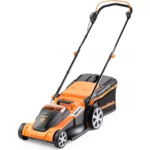 LAWNMASTER CLMF4841E-1-01 Cordless Rotary Lawn Mower with 2 Batteries - Orange & Black