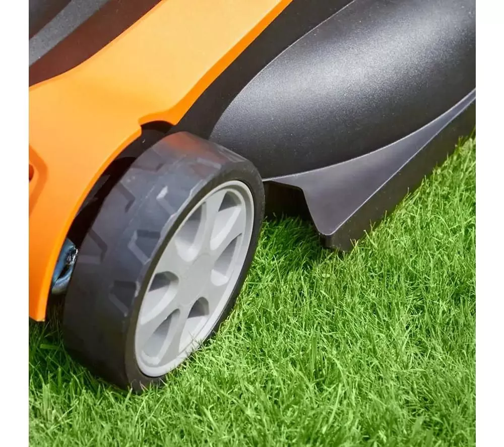 LAWNMASTER CLMF4841E-1-01 Cordless Rotary Lawn Mower with 2 Batteries - Orange & Black
