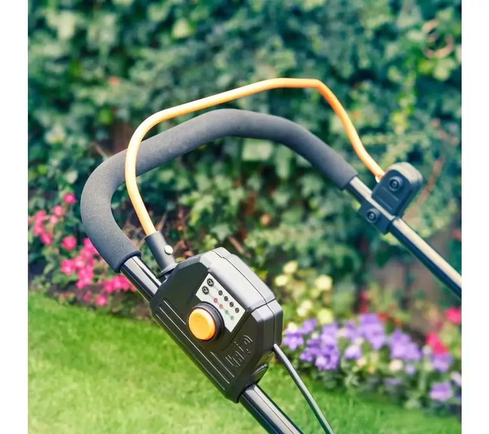 LAWNMASTER CLMF4841E-1-01 Cordless Rotary Lawn Mower with 2 Batteries - Orange & Black