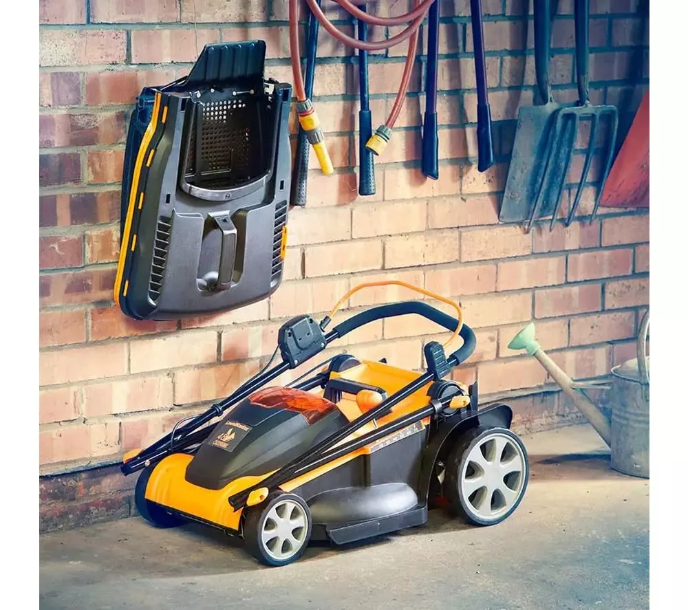 LAWNMASTER CLMF4841E-1-01 Cordless Rotary Lawn Mower with 2 Batteries - Orange & Black