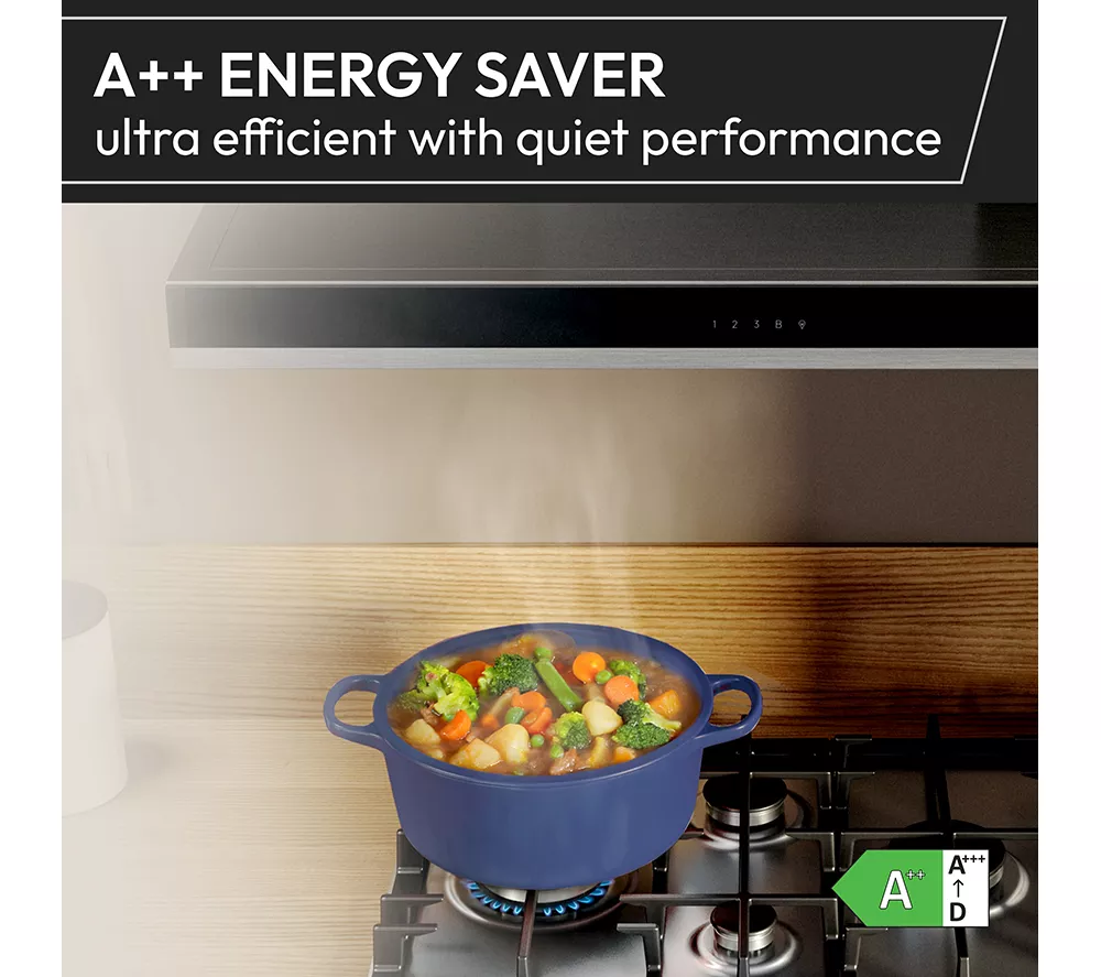 HOOVER HTS9CBH5XWIFI Chimney Smart Cooker Hood - Stainless Steel & Black