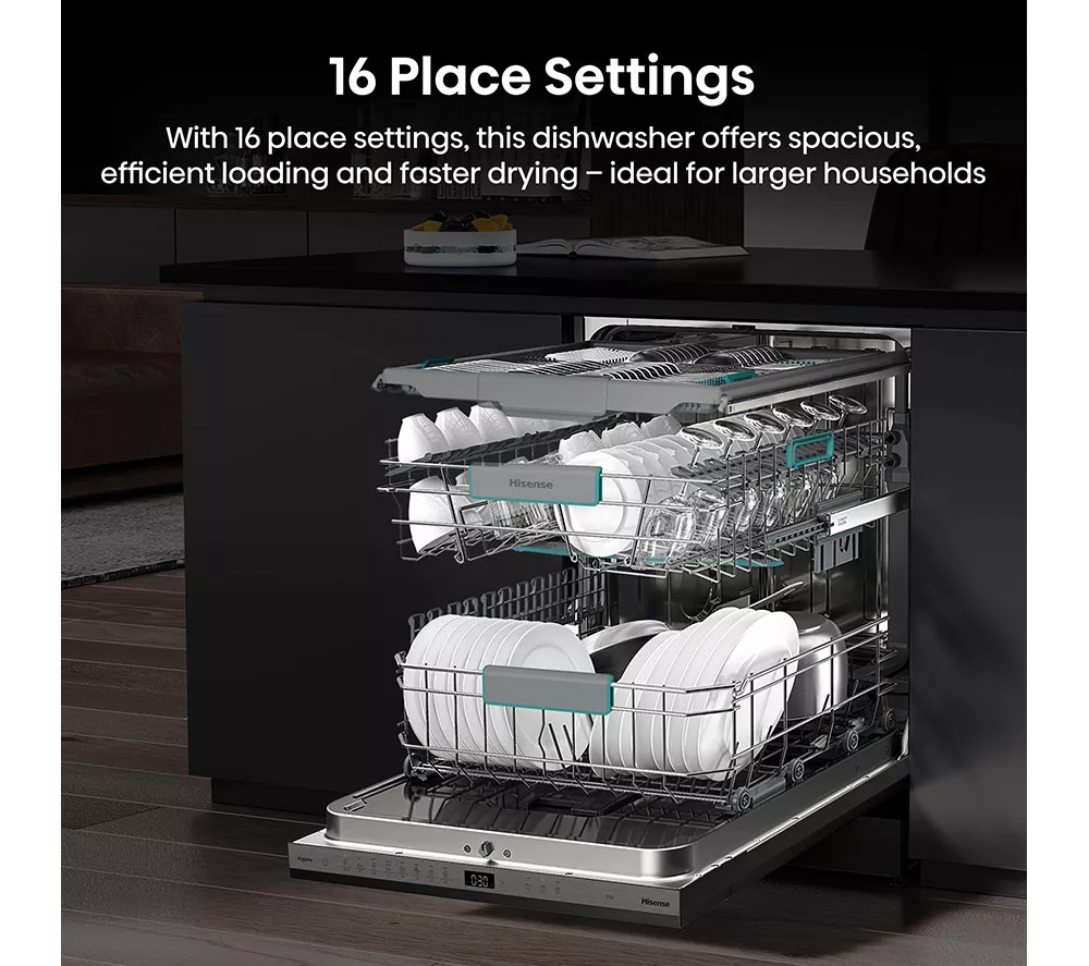 HISENSE HV16AUK Full-Size Fully Integrated Dishwasher