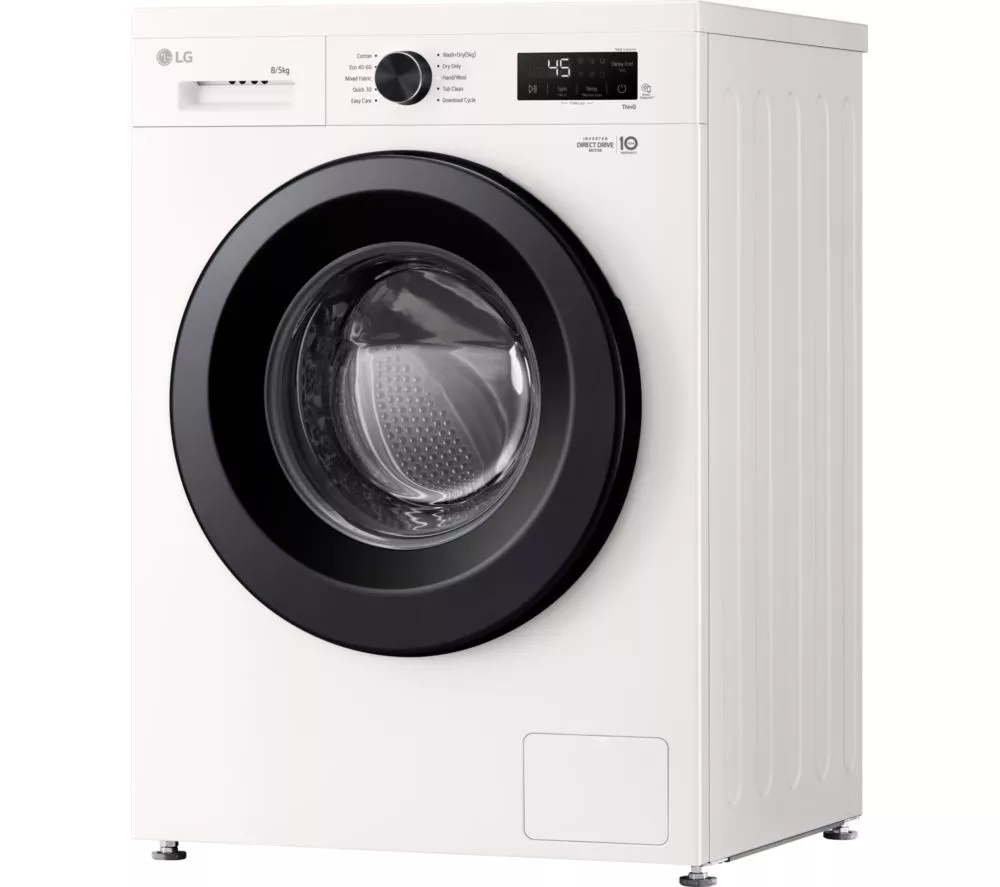LG X10 Series Direct Drive W4X1085NWK WiFi-enabled 8 kg Washer Dryer - White