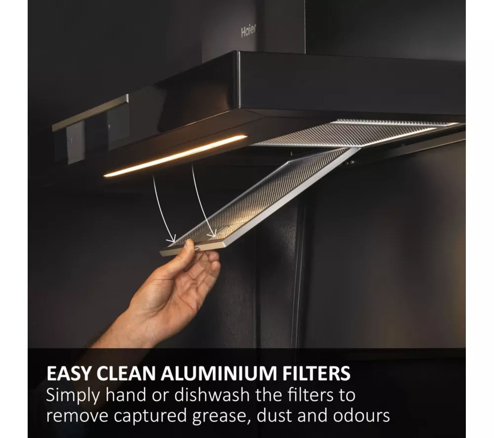 HAIER HADG6CBS4BWIFI 60 cm Chimney Cooker Hood - Black