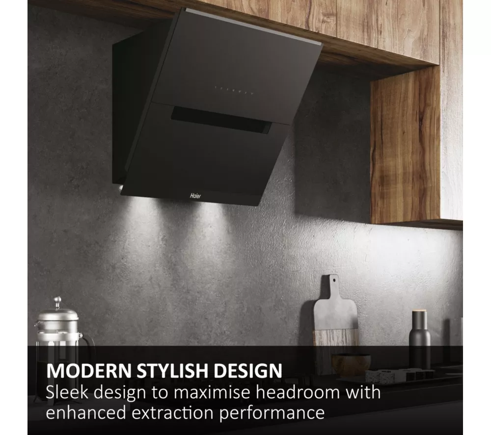 HAIER HADG6CBS4BWIFI 60 cm Chimney Cooker Hood - Black