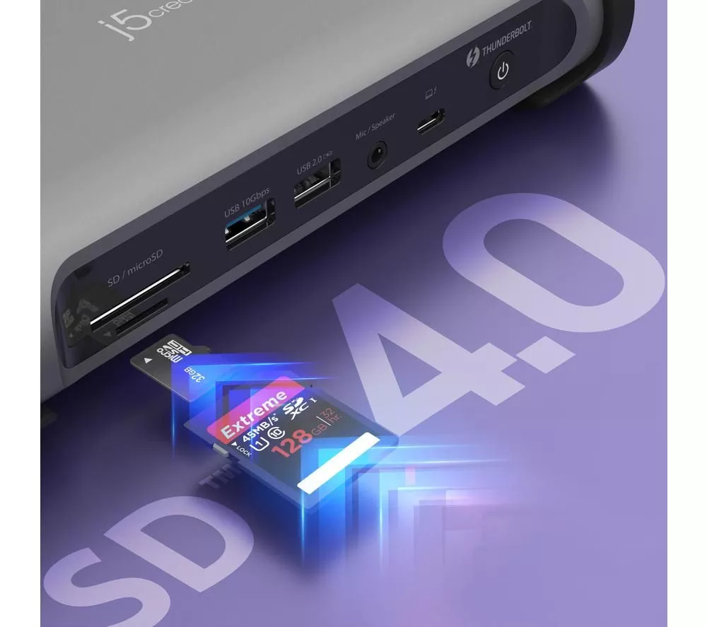 J5CREATE JTD568 15-Port Thunderbolt 4 Docking Station