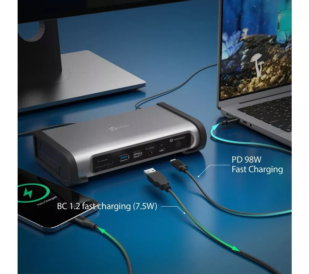 J5CREATE JTD568 15-Port Thunderbolt 4 Docking Station