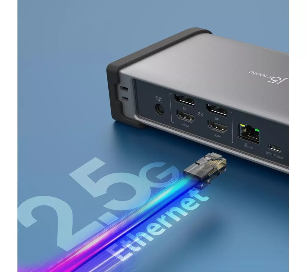 J5CREATE JTD568 15-Port Thunderbolt 4 Docking Station