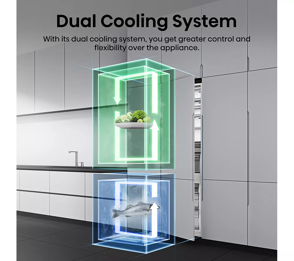 HISENSE RB3B250SAWE Integrated Smart 70/30 Fridge Freezer - Fixed Hinge