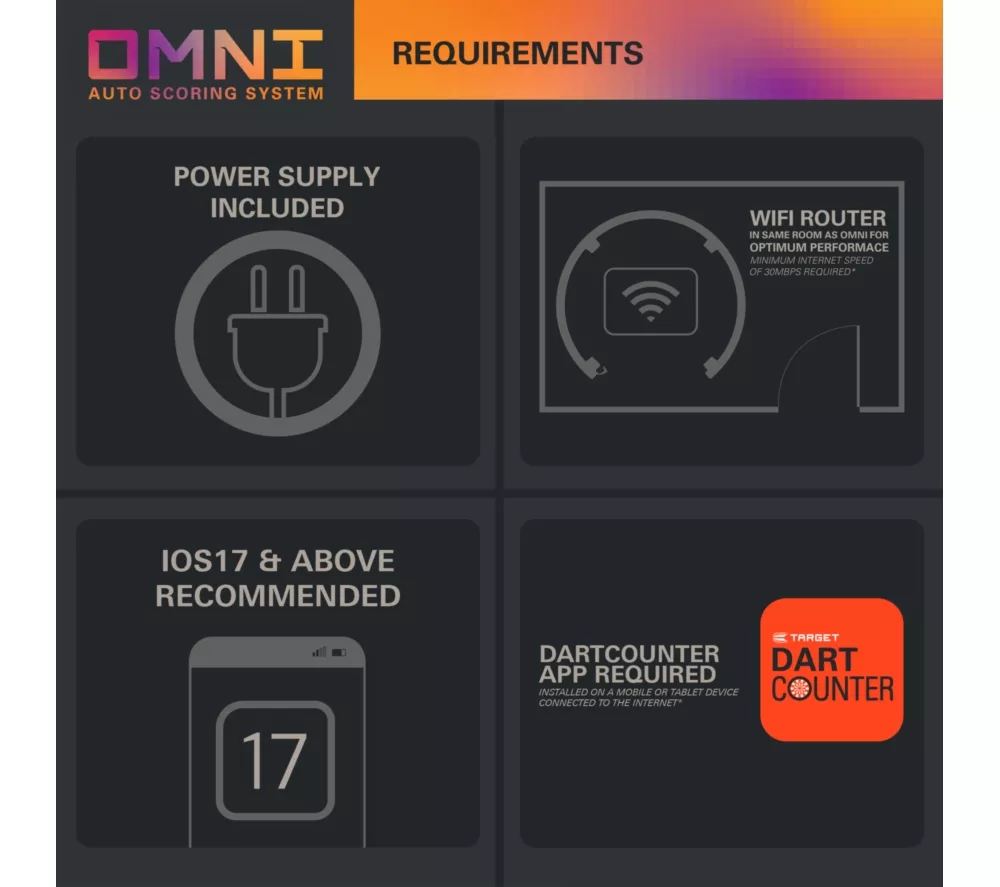 TARGET Omni Ulitimate Home Dartboard Bundle