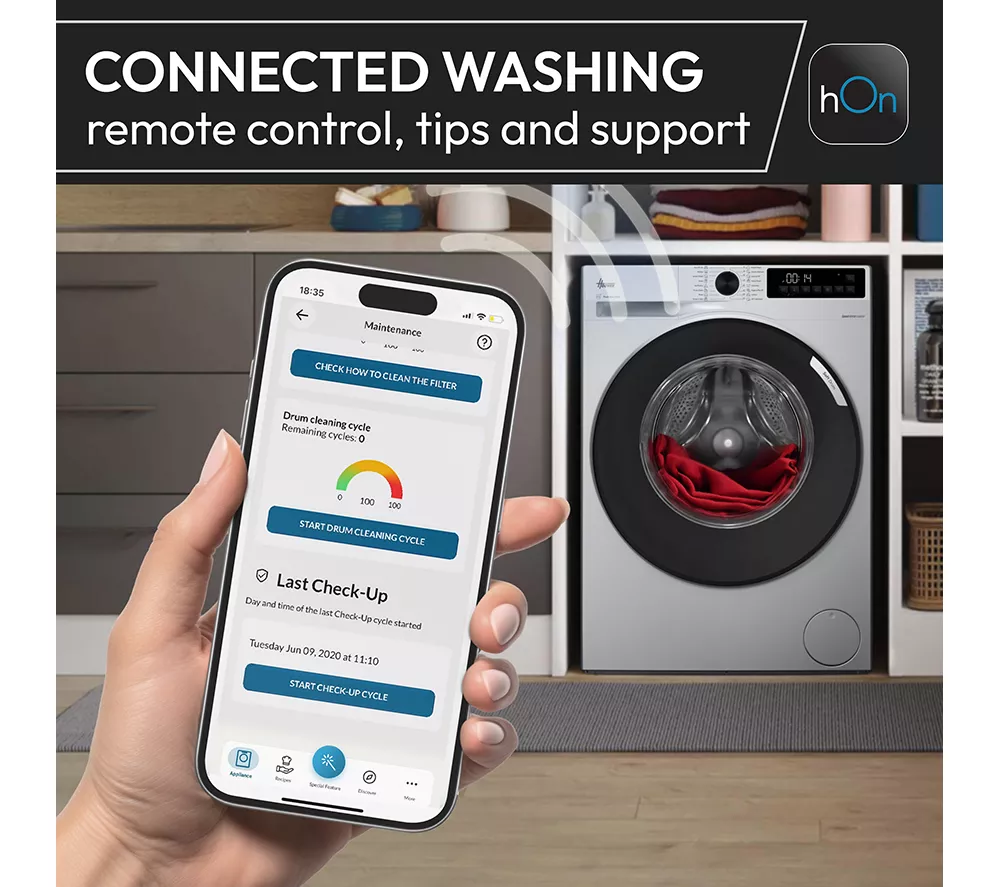 HOOVER H-Wash & Dry 400 BH4S696M6DR9B-80 Integrated WiFi-enabled 9 kg Washer Dryer