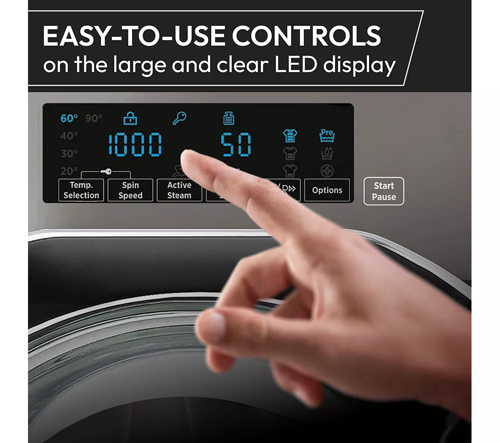 HOOVER H-Wash & Dry 400 BH4S696M6DR9B-80 Integrated WiFi-enabled 9 kg Washer Dryer