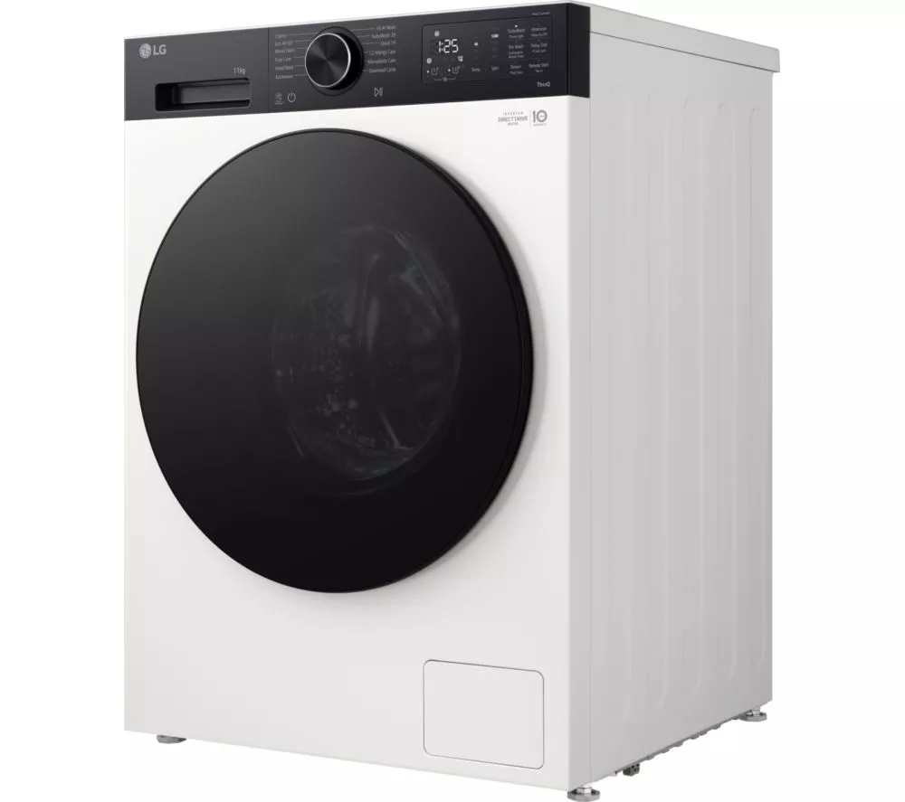 LG VX55 Series AI Direct Drive F4X5511THB WiFi-enabled 11 kg 1400 Spin Washing Machine - White