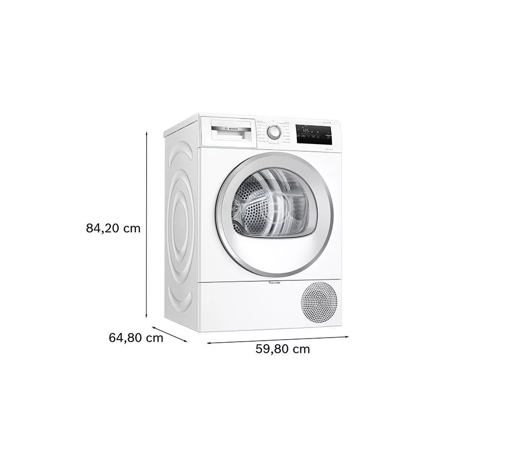 BOSCH Series 4 WTH85226GB 8 kg Heat Pump Tumble Dryer - White