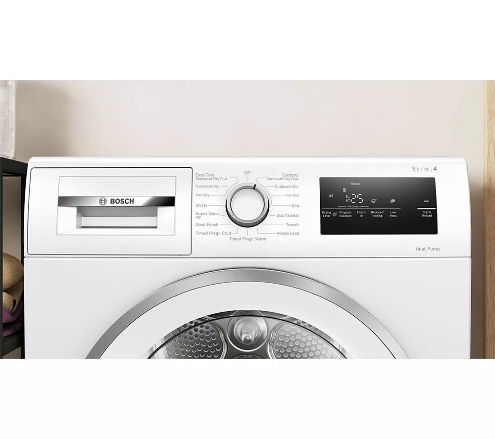 BOSCH Series 4 WTH85226GB 8 kg Heat Pump Tumble Dryer - White