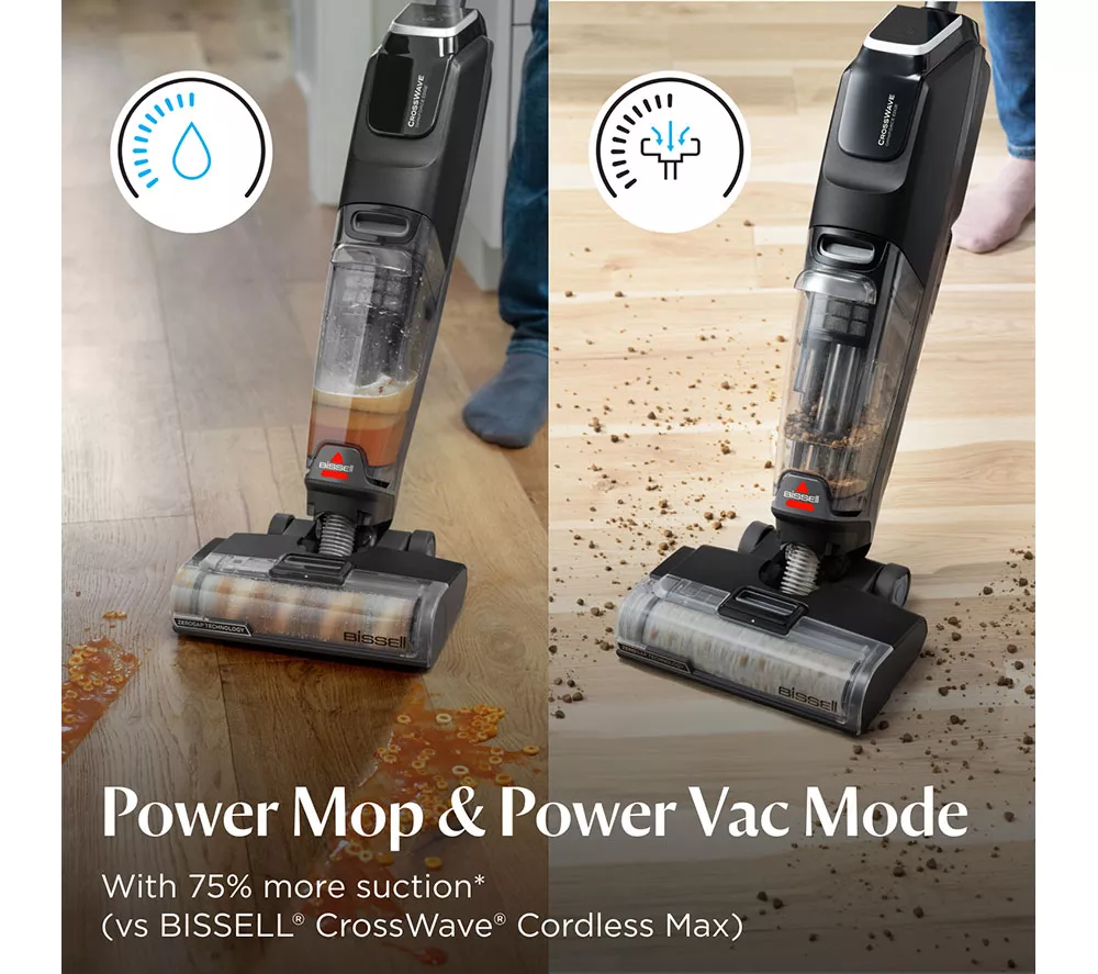 BISSELL CrossWave OmniForce Edge 4017E Upright Cordless Wet & Dry Vacuum Cleaner - Titanium
