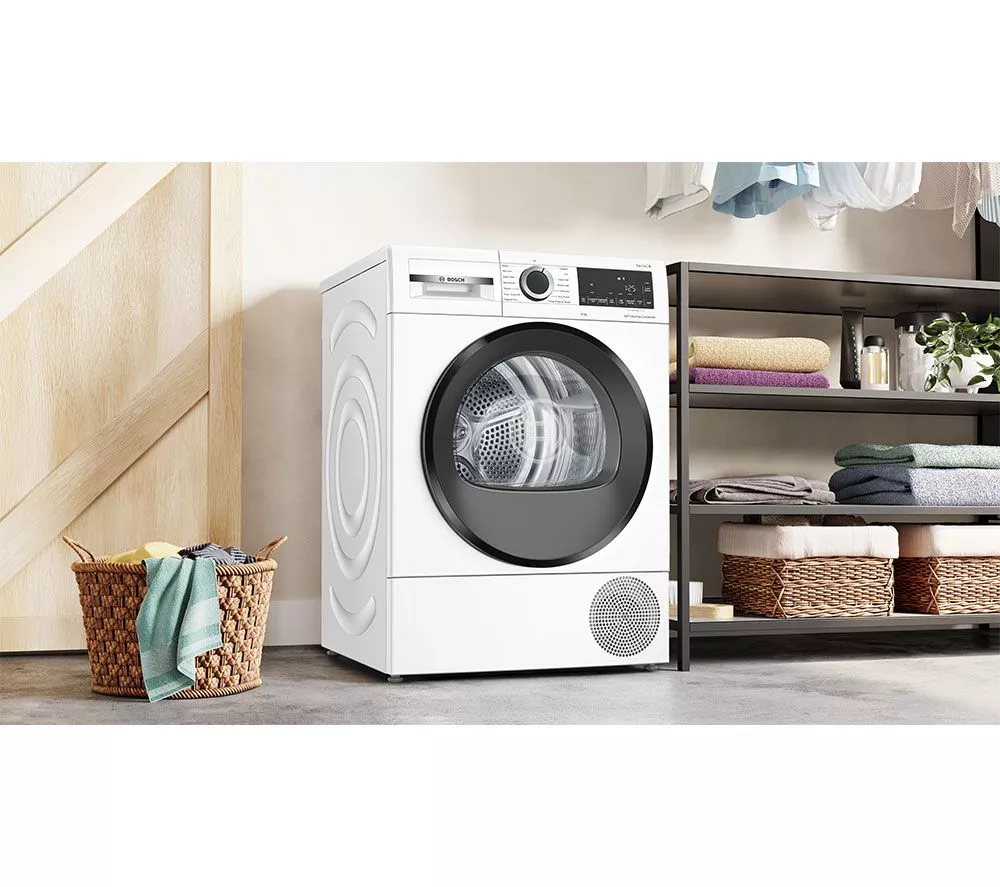 BOSCH Series 6 WQG24502GB 9 kg Heat Pump Tumble Dryer - White