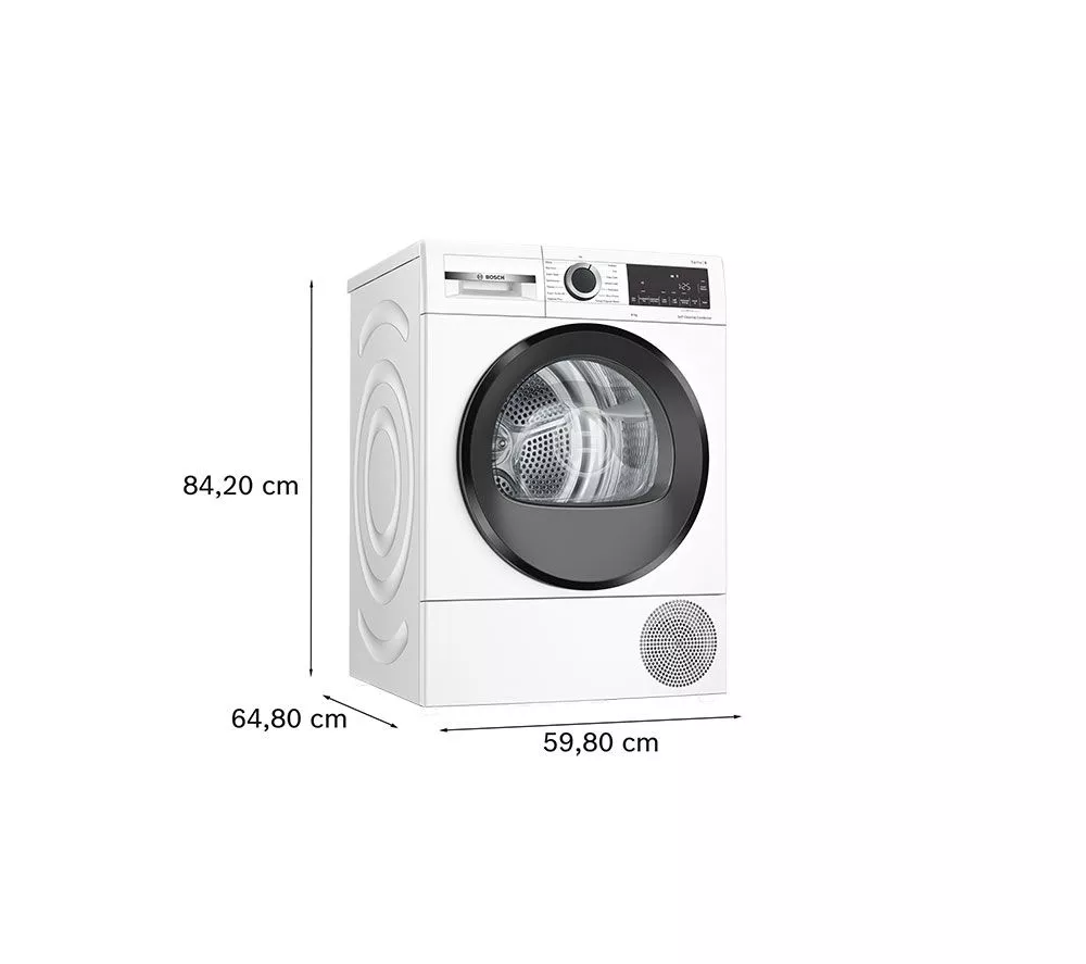 BOSCH Series 6 WQG24502GB 9 kg Heat Pump Tumble Dryer - White