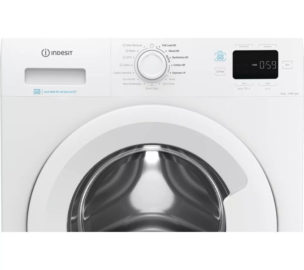 INDESIT Push&Go IP 946 PUSH&GO UK 9 kg 1400 Spin Washing Machine - White