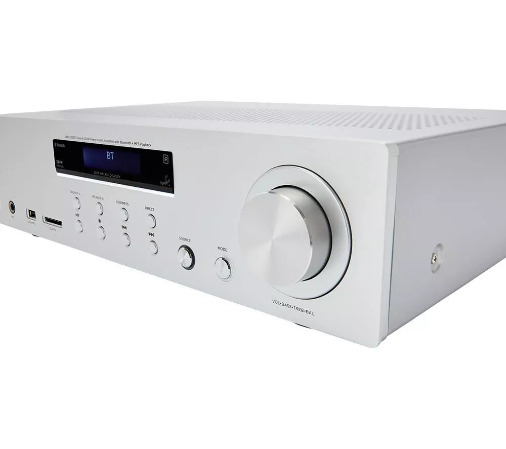 AIWA AMU-120BT Bluetooth Mini Hi-Fi System - Silver