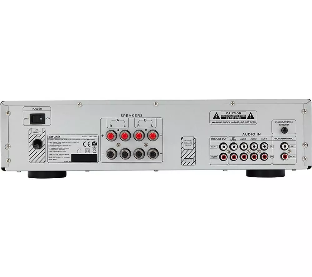 AIWA AMU-120BT Bluetooth Mini Hi-Fi System - Silver