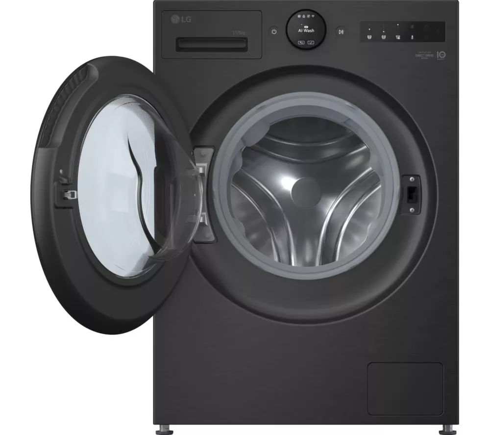 LG VX70 Series AI Direct Drive W4X7016TBB WiFi-enabled 11 kg Washer Dryer - Black
