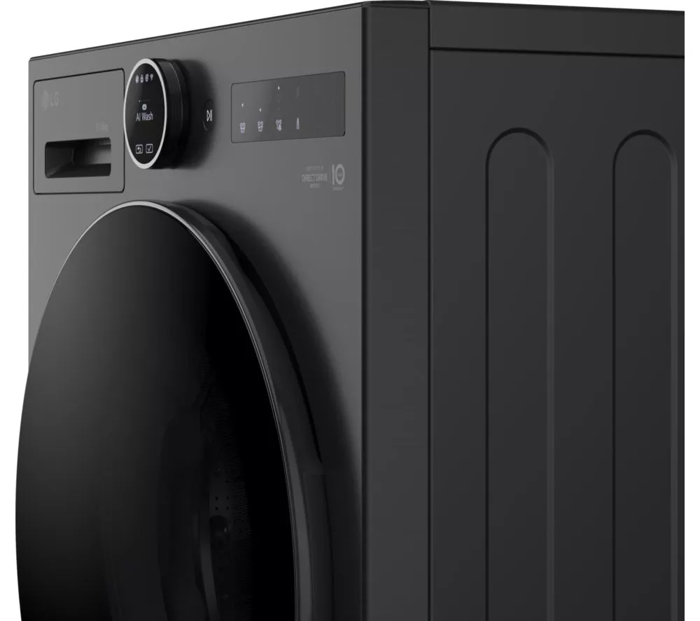 LG VX70 Series AI Direct Drive W4X7016TBB WiFi-enabled 11 kg Washer Dryer - Black