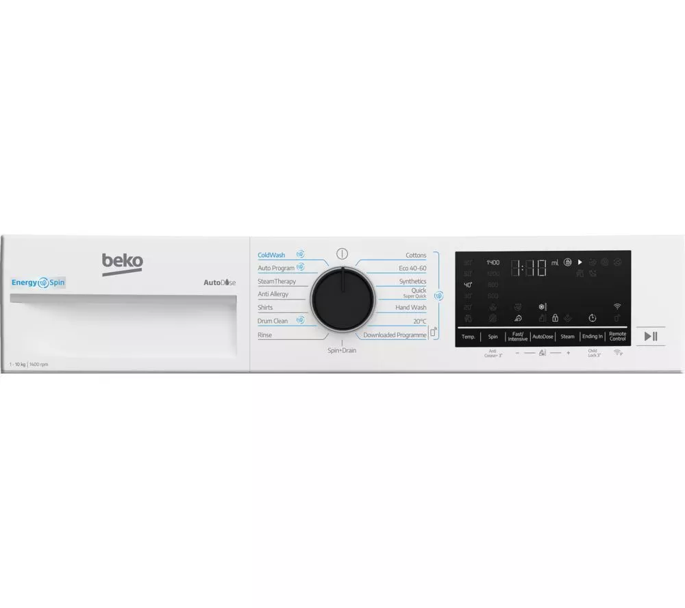 BEKO B5W51041BDW 10 kg 1400 Spin Washing Machine - White