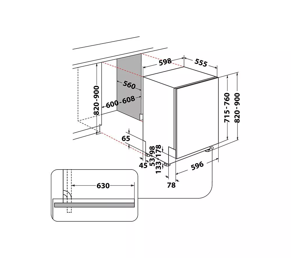 HOTPOINT MaxiSpace H7IC16M6 UK Full-size Integrated Dishwasher