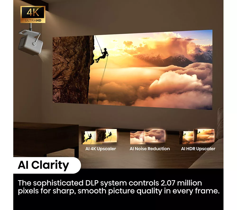 HISENSE M2TUK Pro 4K Smart Mini Projector - Grey