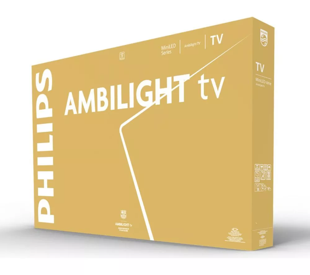 PHILIPS MLED910 85" QD-Mini LED 4K HDR Ambilight Smart TV with Freely - 85MLED910/12